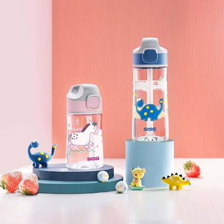 Gourde pour enfant en plastique dino Bleu 6 - vertbaudet enfant 