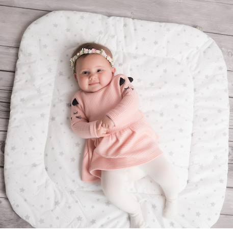 Couverture d'emmaillotage en coton stella Blanc, imprimé étoiles 4 - vertbaudet enfant 