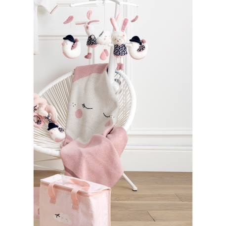 Couverture maille en coton - miss fleur de lune Rose 2 - vertbaudet enfant 