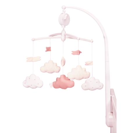 Mobile musical en velours - lily Blanc/bleu+Blanc/gris+Blanc/rose 8 - vertbaudet enfant 