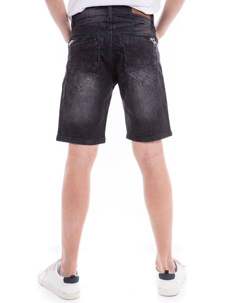 Bermuda en jean slim billing garçon Noir 2 - vertbaudet enfant 
