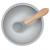 Bol bébé avec ventouse et couvercle en silicone Gris+Vert amande 4 - vertbaudet enfant 