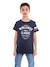 T-shirt col rond nolero garçon Bleu marine 1 - vertbaudet enfant 
