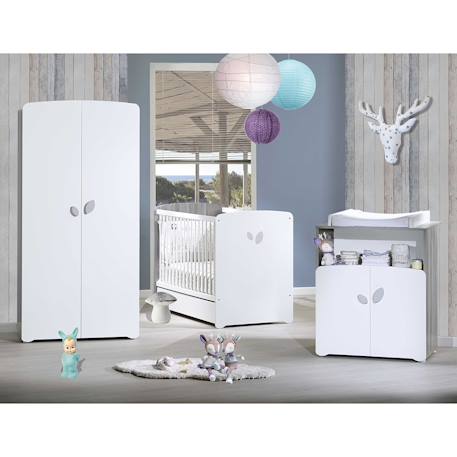 Tiroir pour lit bébé en bois - leaf Blanc 3 - vertbaudet enfant 
