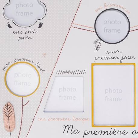 Pèle-mêle 12 photos en bois tipi - timouki Beige 3 - vertbaudet enfant 