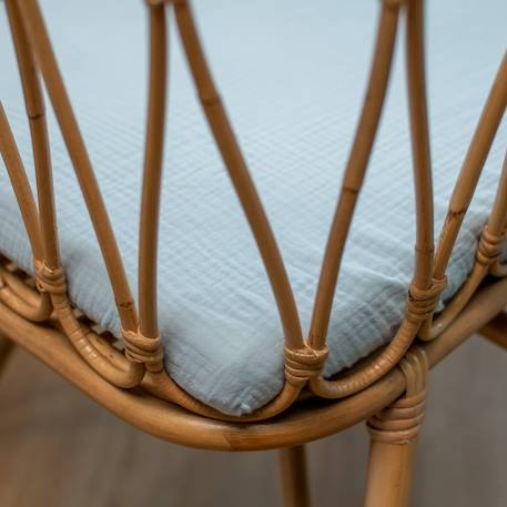 Drap housse berceau en gaze de coton jeanne Beige+Blanc+Bleu+Camel+Écru+Gris+Rose+Terracotta+Vert de gris 12 - vertbaudet enfant 