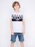 T-shirt col rond pur coton motifs relief nolibert garçon Blanc+Gris 5 - vertbaudet enfant 