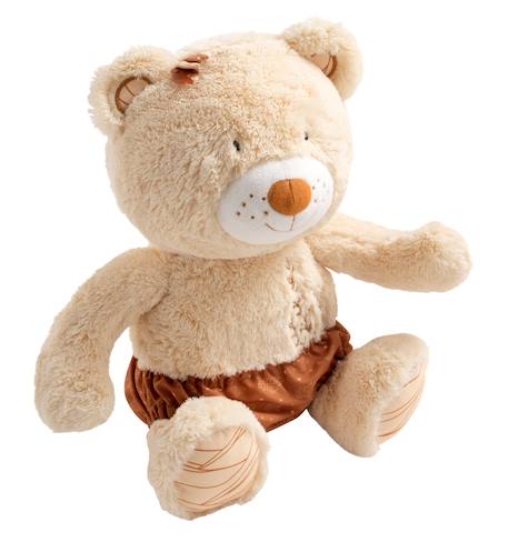 Peluche ours avec détails brodés - orsino Beige 1 - vertbaudet enfant 