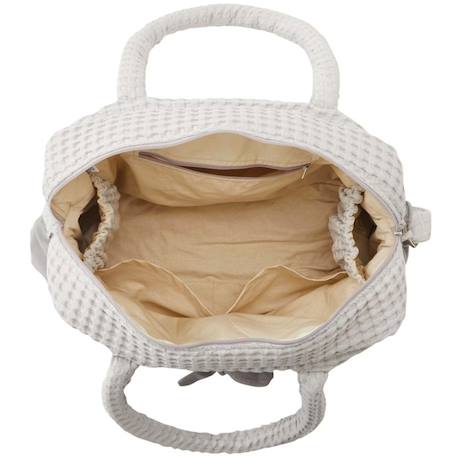Sac à langer en coton gaufré Beige+Gris 8 - vertbaudet enfant 