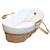 Habillage de couffin en gaze de coton pois dorés Blanc+Camel+Vert 2 - vertbaudet enfant 