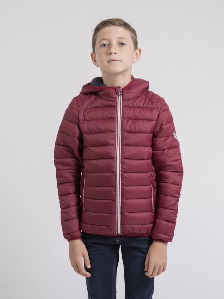 Doudoune légère capuche zilling garçon Bordeaux+Gris+Kaki 1 - vertbaudet enfant 