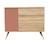 Commode 1 porte et 3 tiroirs - seventies Marron/ecru+Marron/orange+Marron/vert 4 - vertbaudet enfant 