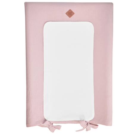 Housse de matelas à langer en gaze de coton jeanne Beige+Blanc+Bleu+Camel+Écru+Gris clair+Terracotta+Vert de gris+Vieux rose 42 - vertbaudet enfant 