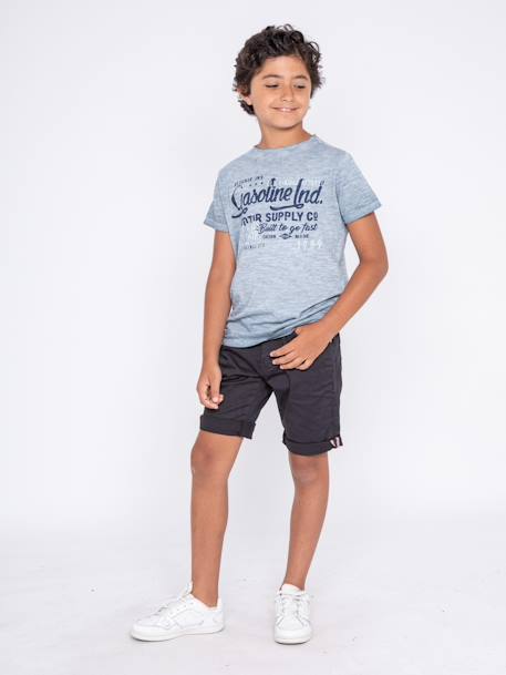 T-shirt col rond pur coton nalrive garçon Bleu 4 - vertbaudet enfant 