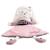 Doudou mouchoir lapin en velours - miss fleur de lune Blanc 2 - vertbaudet enfant 