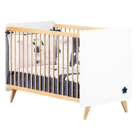 Lit bébé à barreaux - oslo Blanc 2 - vertbaudet enfant 
