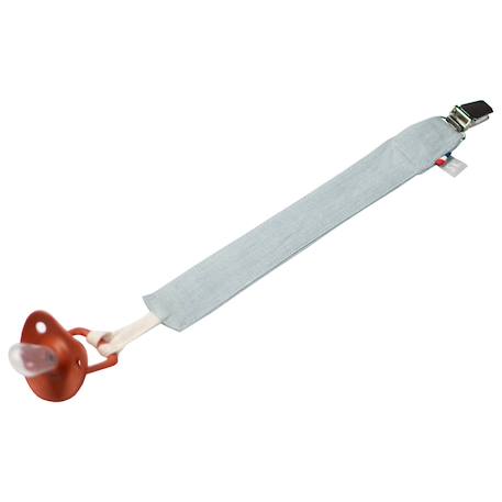 Attache tétine  en lin lavé Beige+Écru+Pêche+Vert de gris 7 - vertbaudet enfant 