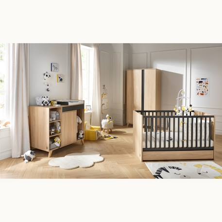 Lit bébé évolutif - nova Blanc+Gris 7 - vertbaudet enfant 