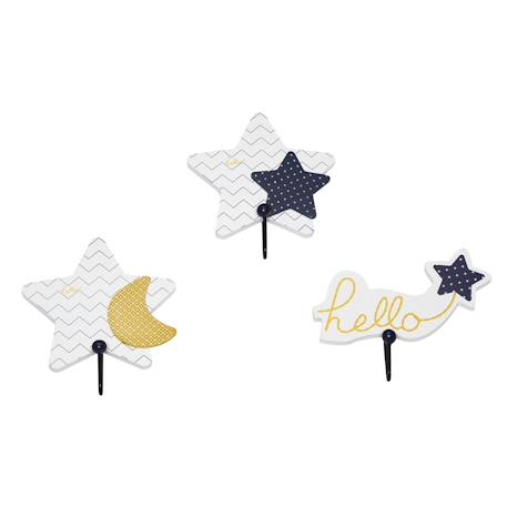 Patères en bois en mdf - hello Blanc 1 - vertbaudet enfant 