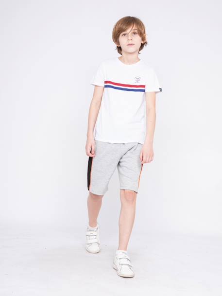 Bermuda molleton baliros garçon Gris clair+Gris foncé 4 - vertbaudet enfant 