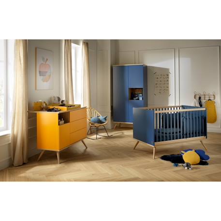 Lit évolutif - boreale Bleu+Gris+Orange 4 - vertbaudet enfant 