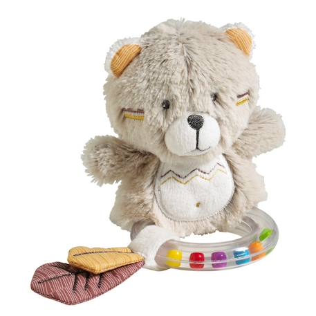 Hochet ours en velours - timouki Beige 1 - vertbaudet enfant 