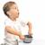 Bol bébé avec ventouse et couvercle en silicone Nude+Vert amande 3 - vertbaudet enfant 