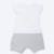 Combishort bébé en coton jacquard biologique doris Blanc / gris 3 - vertbaudet enfant 