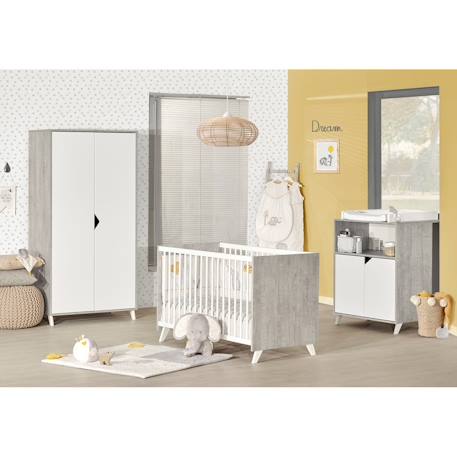 Commode à langer bébé en bois - scandi Blanc/beige+Blanc/gris 10 - vertbaudet enfant 