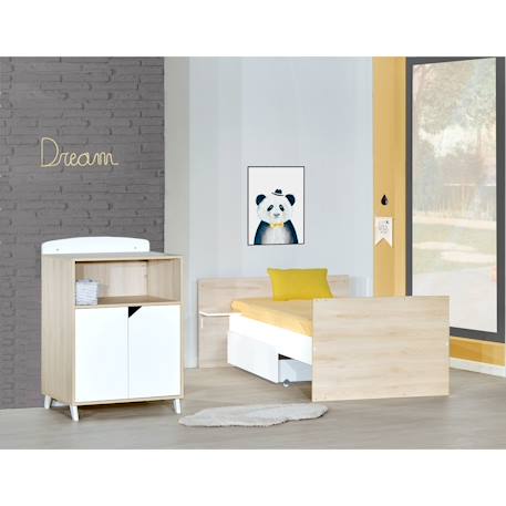 Tiroir pour lit évolutif en bois - scandi Blanc 3 - vertbaudet enfant 