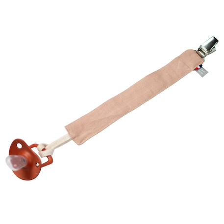 Attache tétine  en lin lavé Beige+Écru+Pêche+Vert de gris 5 - vertbaudet enfant 