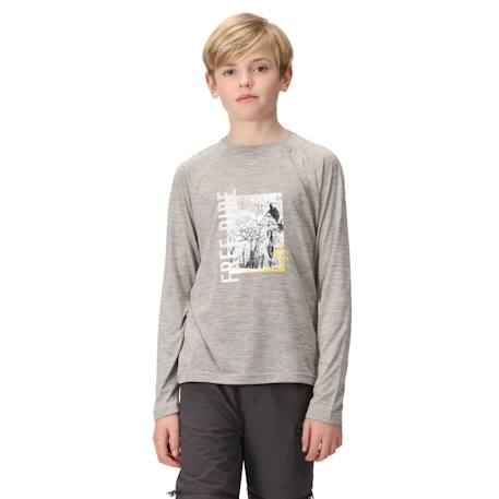 T-shirt polyester burnlee Gris argenté 1 - vertbaudet enfant 