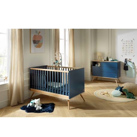 Commode 1 porte 3 tiroirs - boreale Bleu+Gris 3 - vertbaudet enfant 