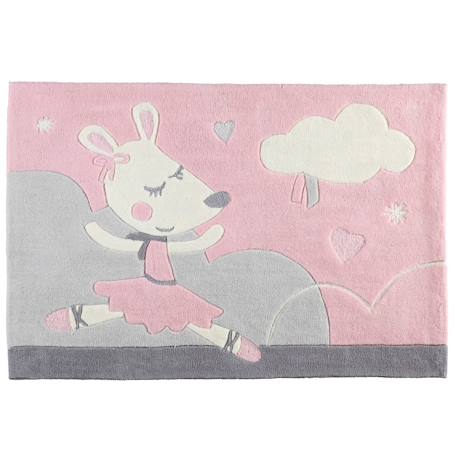 Tapis de chambre tufté en acrylique - lilibelle Rose 1 - vertbaudet enfant 