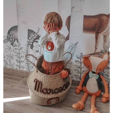 Grande peluche renard en coton Orange 5 - vertbaudet enfant 
