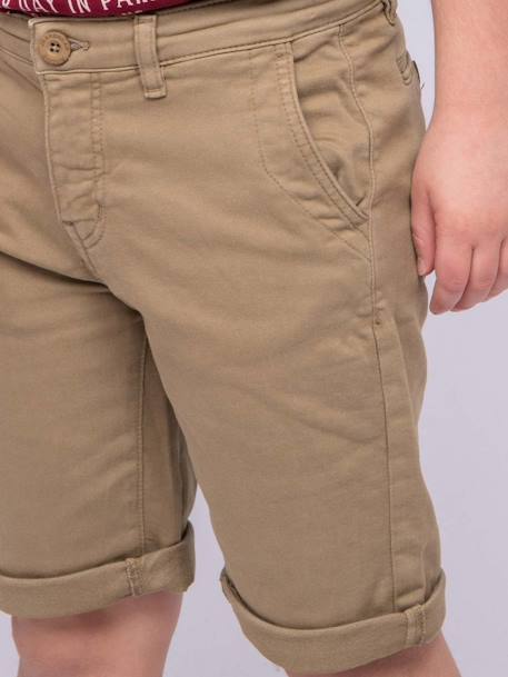 Bermuda chino bavolta garçon Beige+Bleu marine+Cognac+Marron+Noir+Rouge framboise 3 - vertbaudet enfant 