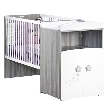Lit bébé combiné évolutif en bois - nao Blanc 2 - vertbaudet enfant 