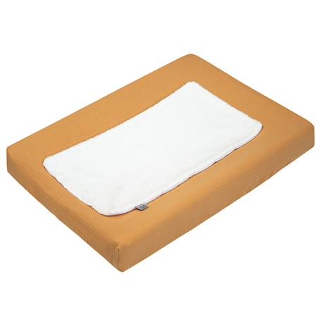 Housse de matelas à langer + éponge bambou jeanne Beige+Blanc+Bleu+Camel+Écru+Gris clair+Rose+Terracotta+Vert de gris 11 - vertbaudet enfant 