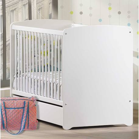 Tiroir pour lit bébé en bois - basic Blanc 2 - vertbaudet enfant 