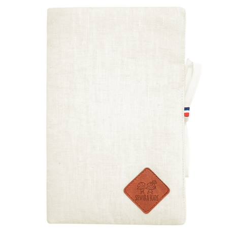 Protège carnet de santé en lin Beige+Écru+Pêche+Vert de gris 6 - vertbaudet enfant 