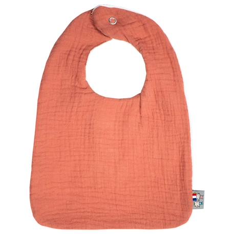 Bavoir en gaze de coton jeanne Beige+Biscuit+Blanc+Blanc à pois or+Bleu+Camel+Camel à pois or+Écru+Gris clair+Rose+Terracotta+Vert à pois or+Vert de gris 25 - vertbaudet enfant 