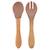 Set de couverts bébé fourchette et cuillère Caramel+Rose clair+Terracotta 1 - vertbaudet enfant 