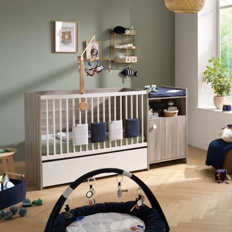 Tiroir de lit combiné évolutif sur roulettes - up Blanc 3 - vertbaudet enfant 