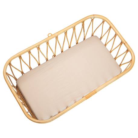 Drap housse berceau en gaze de coton à carreaux Beige+Blanc+Bleu ciel+Rose 1 - vertbaudet enfant 