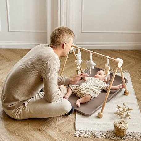 Portique d'éveil en bois - arche de jeux Blanc+Natural 6 - vertbaudet enfant 