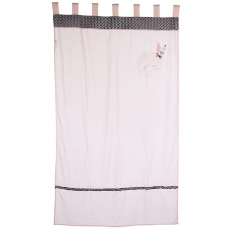 Rideau à pattes en coton - miss fleur de lune Rose 1 - vertbaudet enfant 