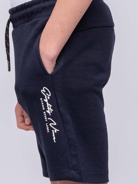 Bermuda molleton bello garçon Bleu marine 3 - vertbaudet enfant 