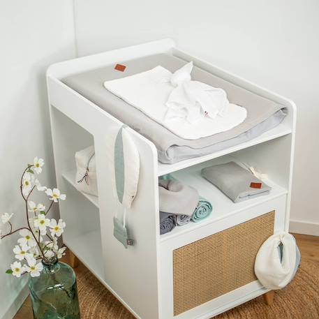 Housse de matelas à langer nid d'abeille Beige+Bleu+Écru+Gris clair+Rose 13 - vertbaudet enfant 