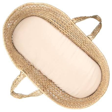 Drap housse couffin ovale en gaze de coton jeanne Beige+Blanc+Blanc à pois or+Bleu+Camel+Écru+Gris clair+Ivoire+Rose+Terracotta+Vert de gris 1 - vertbaudet enfant 