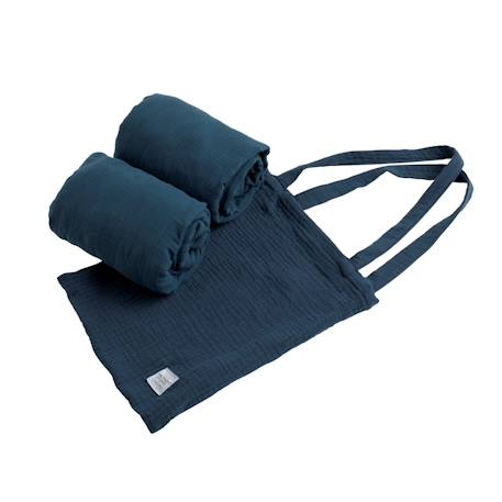 Lot 2 draps housse pour lit évolutif bébé en coton - galopin Blanc+Bleu ciel+Bleu nuit+Jaune+Rose 8 - vertbaudet enfant 